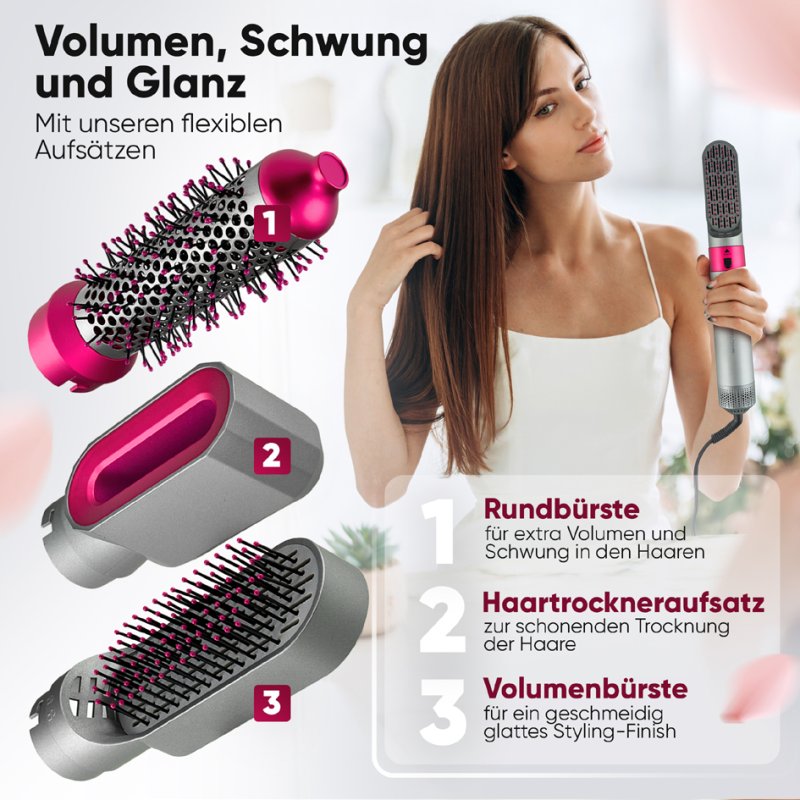 PROFI CARE Multicoiffeur 4en1 PC-HAS 3132, gris/rose, 1000 watts